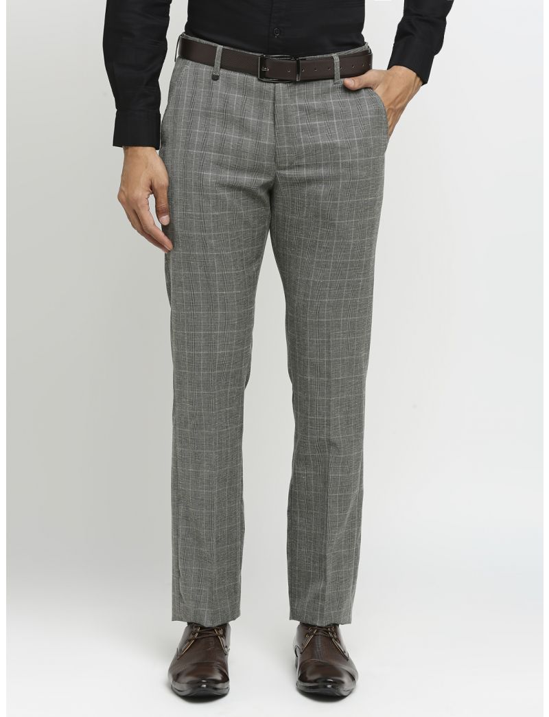 Men's Grey Checked Formal Trousers at Rs 992.00 | New Delhi| ID:  2851929729762